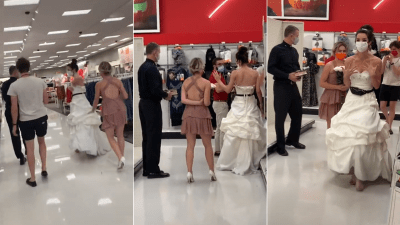 Peep This TikTok Of A Bride Who Storms Into Target And Forces Her Fiancé To Marry Her At Work