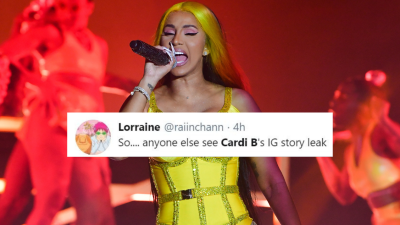 Cardi B Accidentally Slipped The Twins On Her Insta Story Birthing The #BoobsOutForCardi Trend