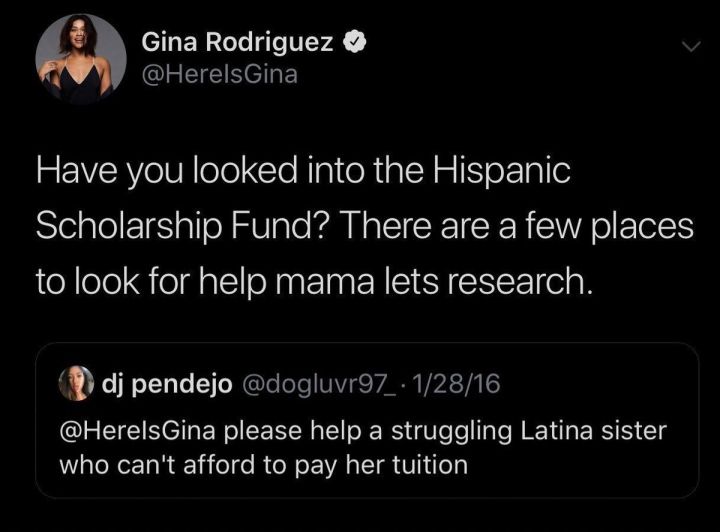 Celeb Tweets Messy Gina Rodriguez