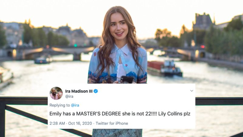 Lily Collins Reckons Her Emily In Paris Character Is 22 & The Maths Is Just Not Adding Up