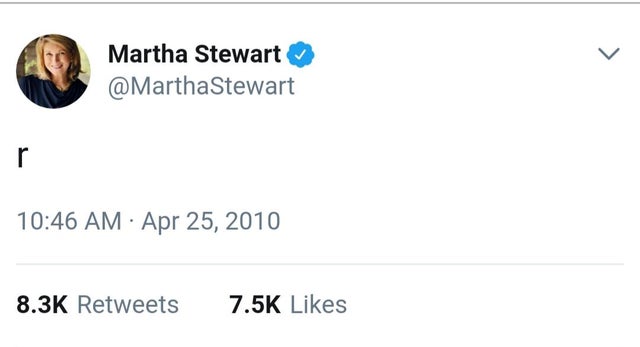 Martha Stewart Celeb Tweets