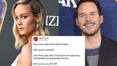 The Chris Pratt Drama Continues As Folks Ask Why MCU Stars Didn’t Defend Brie Larson Like This