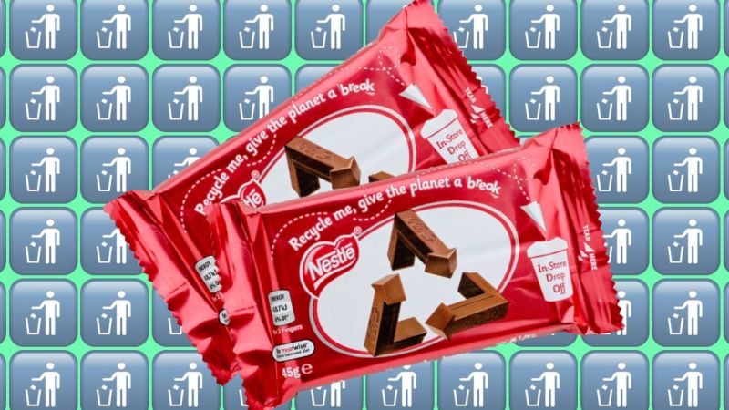 KitKat Is Taking A Break From Its Normal Logo To Remind Us Of That One Recycling Bin We Forget