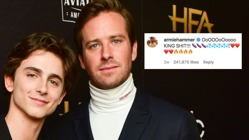 Armie Hammer Says His Insanely Horny Comment On A Timothée Chalamet Pic Was Just A Joke, Bro