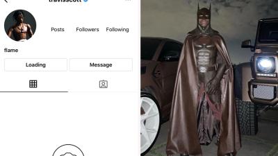 Travis Scott Deleted His Whole Ass Instagram Because People Laughed At His Halloween Costume