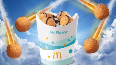Macca’s New Limited-Edition Donut Ball McFlurry Looks Like The Official Dessert Of Heaven