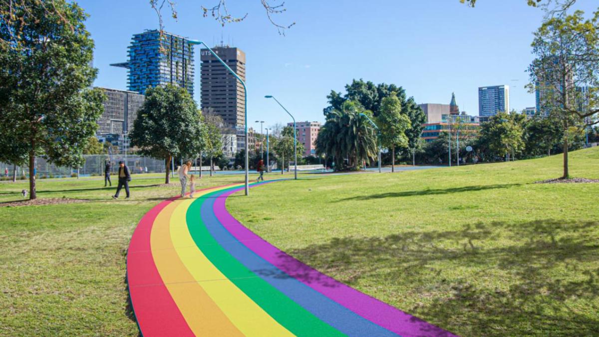 sydney rainbow path equality green
