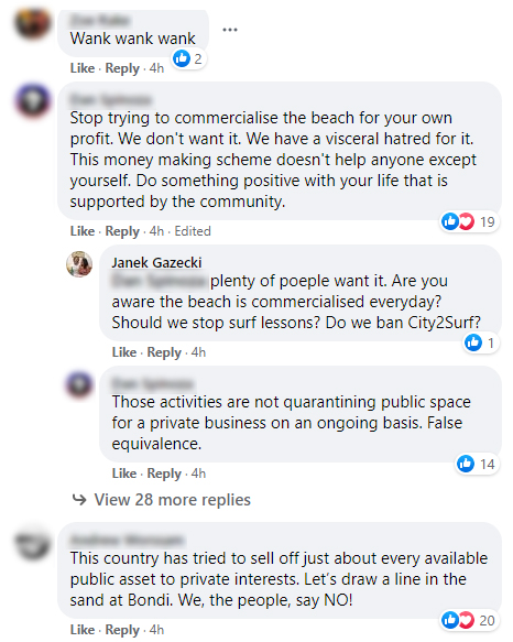 The Guy Who Wants To Rope Off Part Of Bondi Defended The Idea Online & Got Savaged By Locals