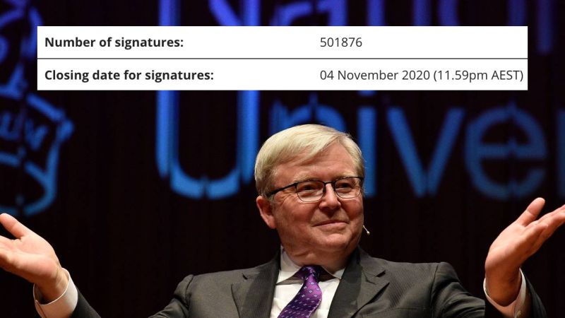 Rudd’s News Corp Crusade Ended With 500K+ Names & It’s Our Biggest Parliamentary e-Petition