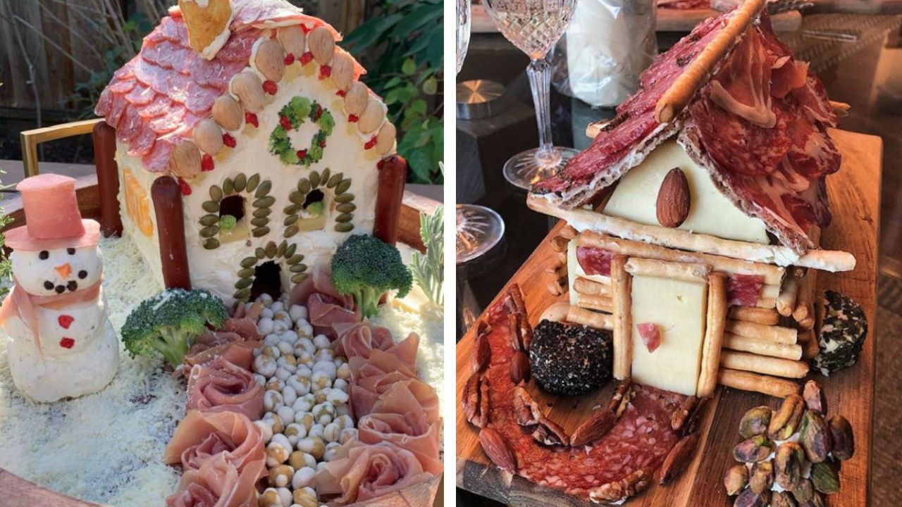 People Are Making Christmas Charcuterie Chalets Which Is Just Fancy Talk For Yum Meat House