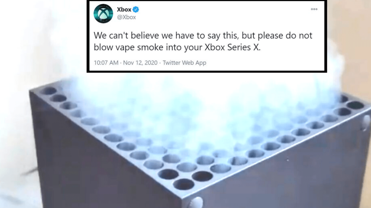 Microsoft Issue ‘Warning’ After Some Knucklehead Blew Vape Smoke In An Xbox Series X For Clout