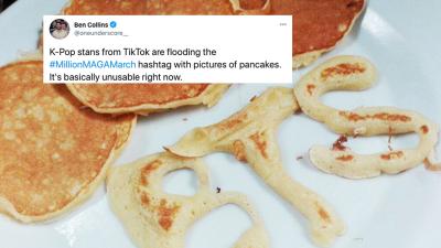 K-Pop Stans Are Spamming A Pro-Trump Rally Hashtag With Pics Of Pancakes, So They Can’t Use It