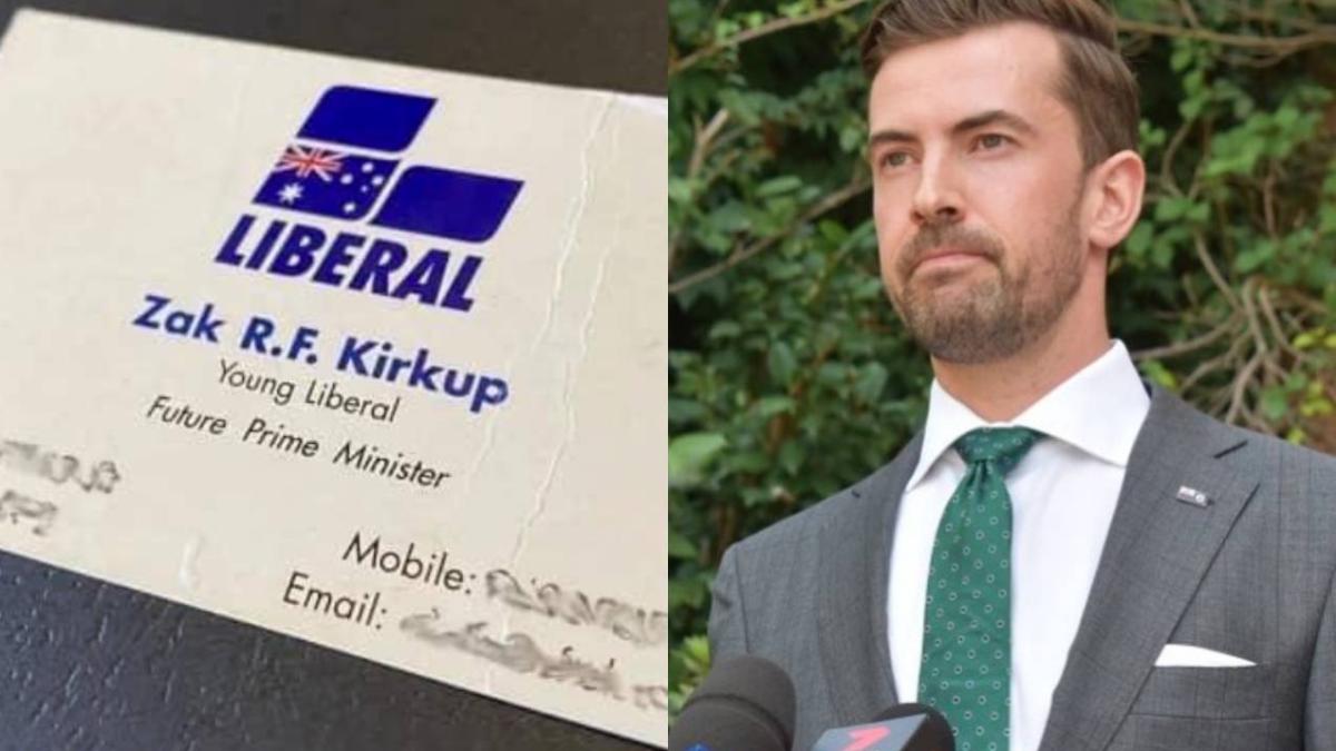 zak kirkup liberal party future prime minister business cards