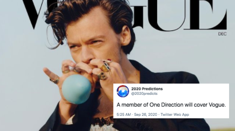 How TF Did This Person Predict The History-Making Harry Styles Vogue Cover Two Months Early?