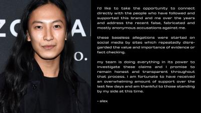 Alexander Wang Denied ‘Grotesquely False’ Claims Of Sexual Assault In Blistering Statement