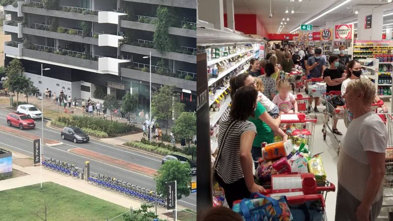 Brisbane Shoppers Have Gone Into Panic Mode Even Though Stores Are Open During Lockdown