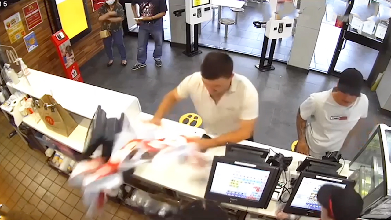 Watch This Dickhead Smash Up A Macca’s Counter After He Was Asked To Check In With A QR Code