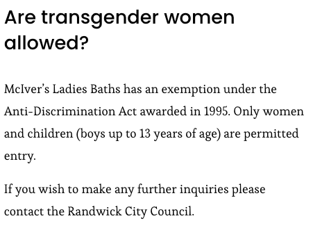 mcivers baths sydney transgender