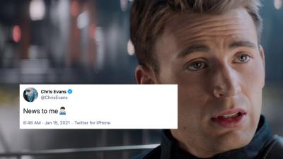 Turns Out That Rumour Of Chris Evans Playing Captain America Again Is News To Him Too