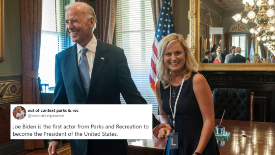Of Fkn Course Everyone Made Leslie Knope Jokes During Joe Biden’s Inauguration