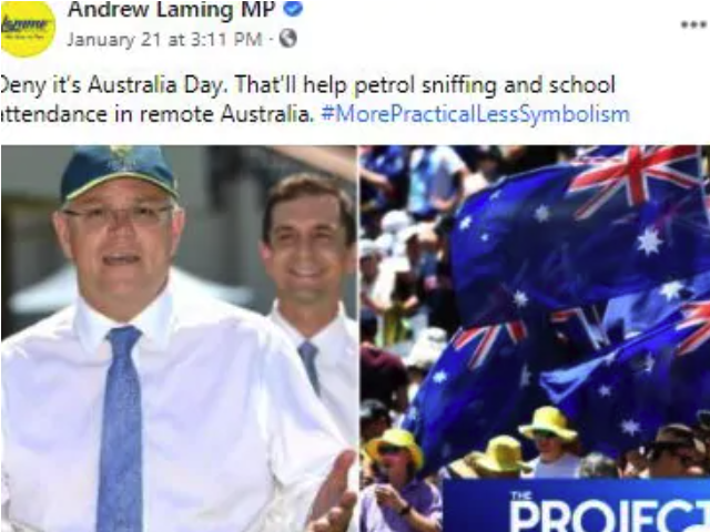 Andrew Laming Yeeted Himself Off FB After Racist Australia Day Post About Petrol Sniffing