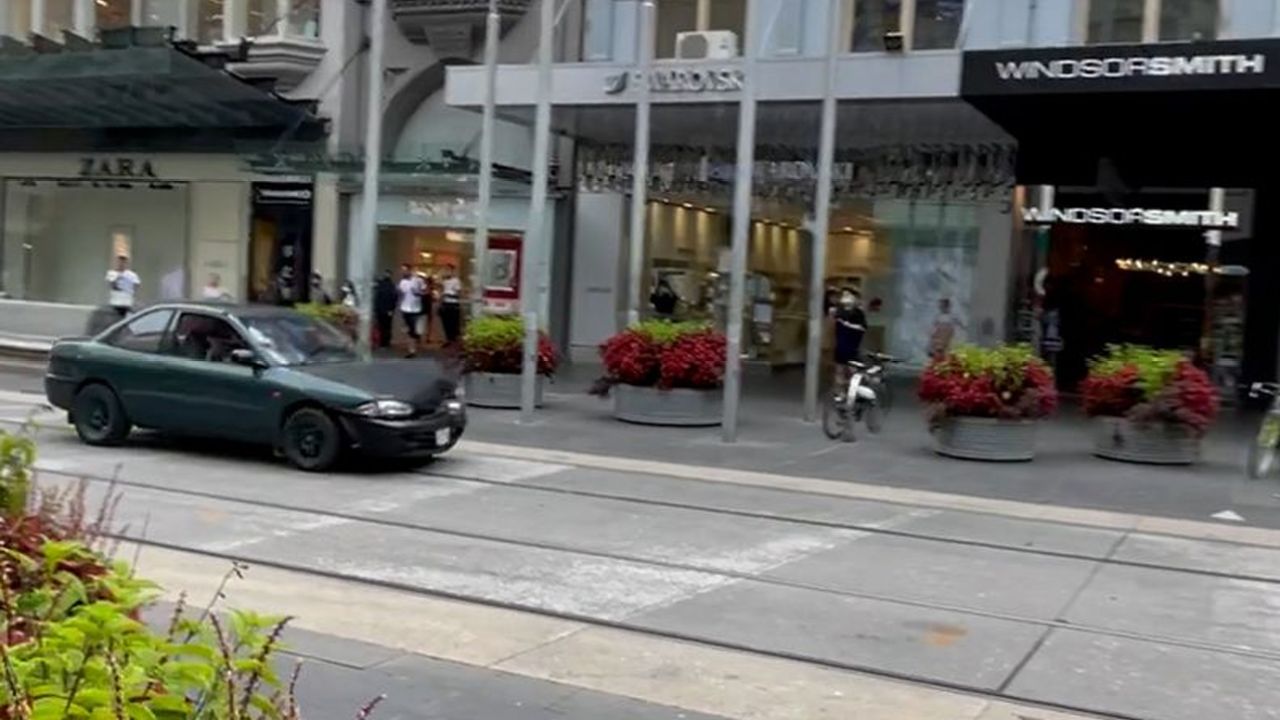 Pedestrians In Melbourne Ran For Cover After A Car Fled Police Through Bourke Street Mall