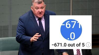 FB Users Have Absolutely Ruined Craig Kelly’s Reviews After He Shared COVID Misinformation