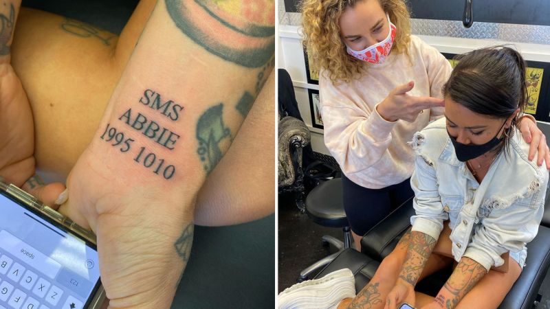 Jess Brody Got Abbie Chatfield’s I’m A Celeb SMS Code Tattooed On Her, Which Is Dedicated AF