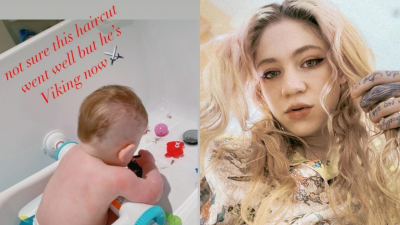 Grimes Finally Gifted Us Pics Of Baby X After She Accidentally Gave Him A Dustin Martin Haircut