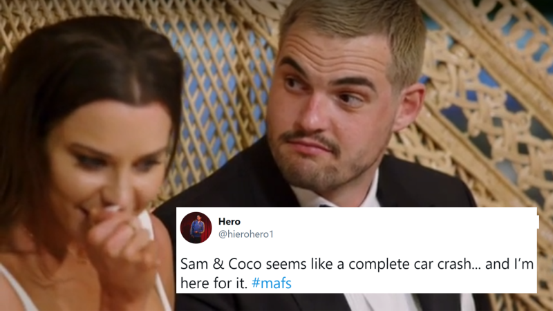 Twitter Can’t Look Away From The Absolute Trainwreck That Was Sam & Coco’s Wedding On MAFS