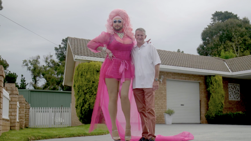 Watch Drag Queen Jackie Daniels Return To Her Hometown To Celebrate Pride With Her Proud Dad