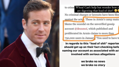 Deuxmoi Has Fired Back After Being Blamed For The Armie Hammer Scandal In Vanity Fair’s Exposé