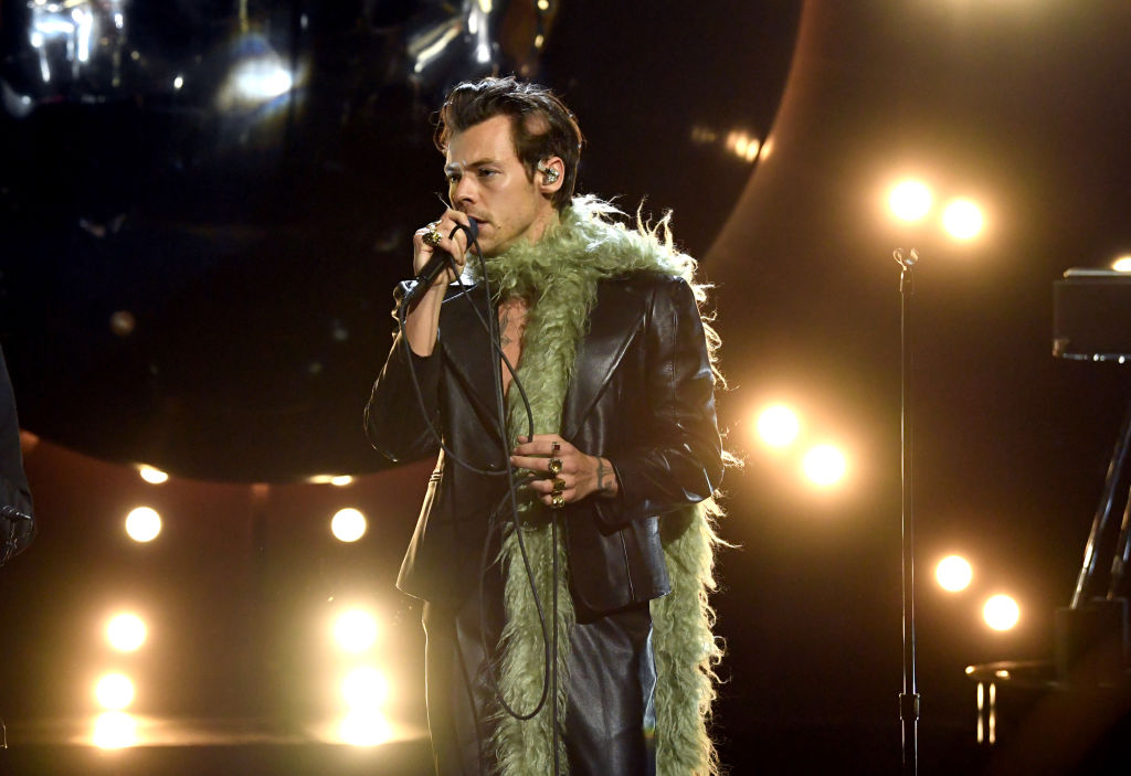 Harry Styles performing at The Grammys 2021