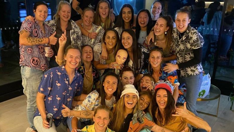 G Flip Invited The Whole Collingwood AFLW Team To Their Place For A Mad Monday Karaoke Sesh