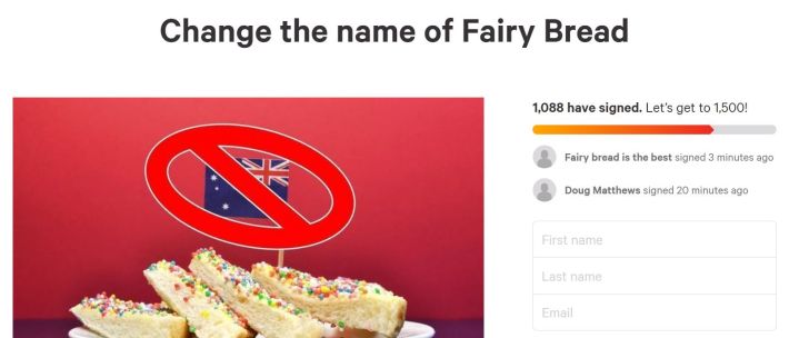 fairy bread petition