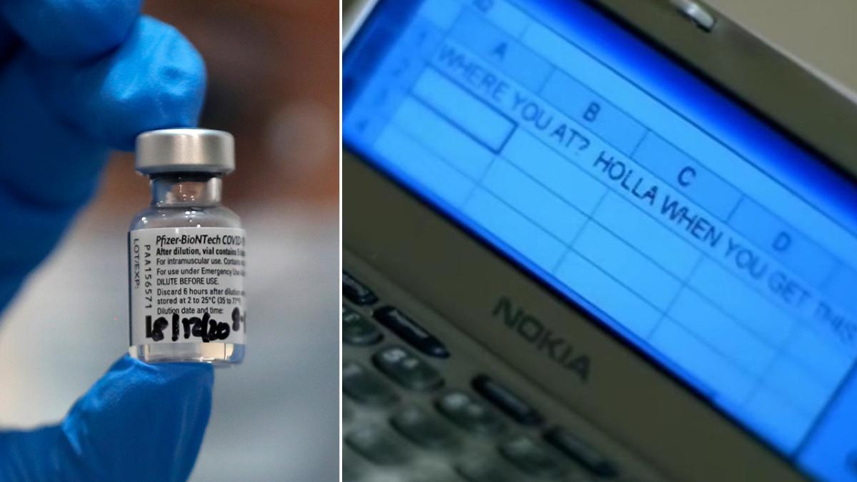 Canberra Pfizer vaccine text message
