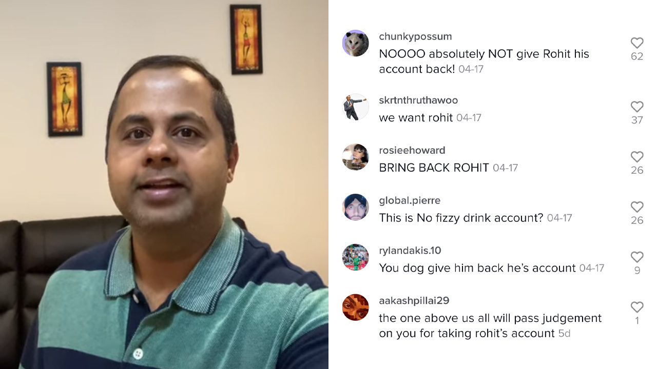 TikTok’s Fizzy Drink King Rohit Roy Has Had His Account Hacked & Now All His Videos Are Gone