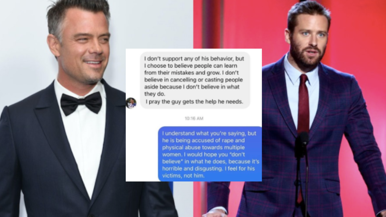 Josh Duhamel Is Being Torn A New One For His Fucked Take On The Armie Hammer Allegations