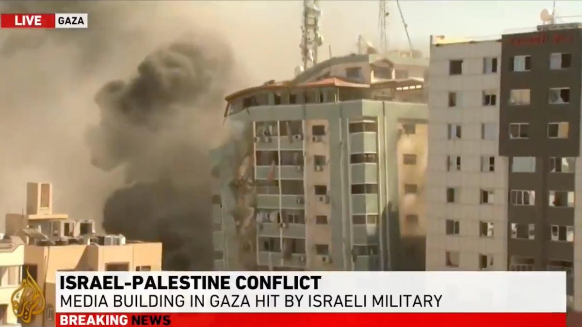gaza media offices air strike israeli military
