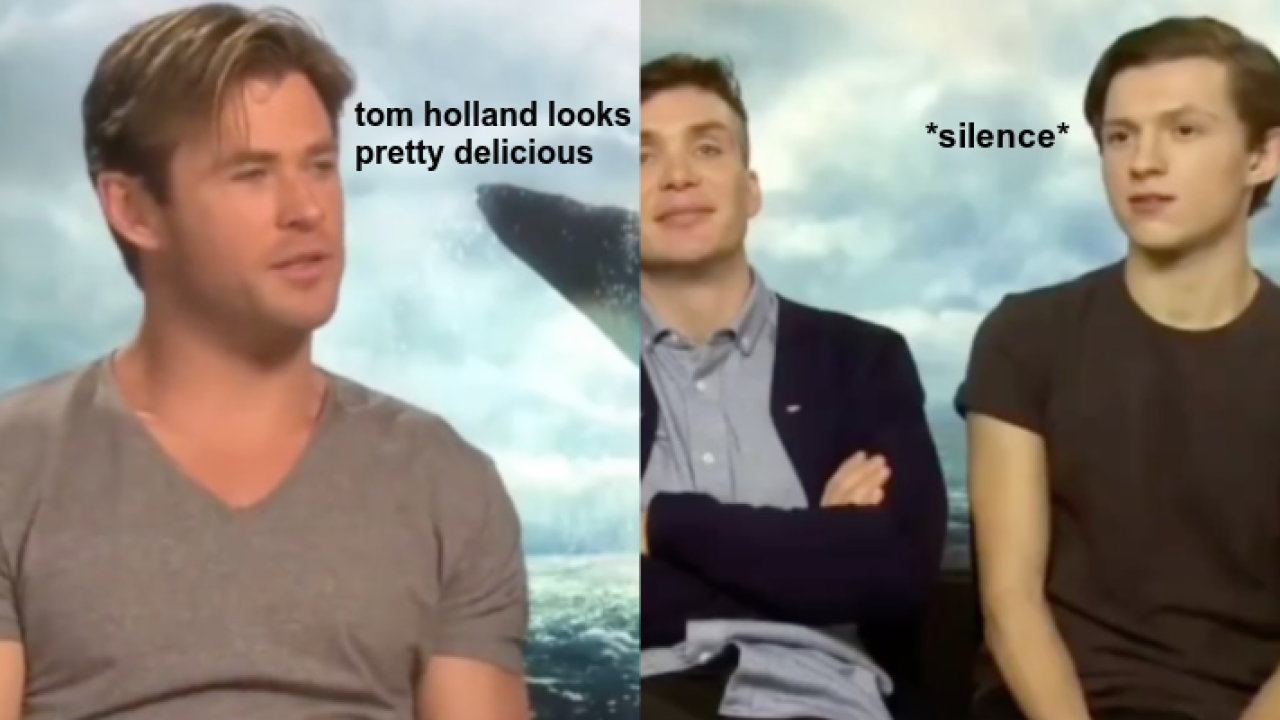 I Can’t Stop Watching This Vid Of Chris Hemsworth & Tom Holland Saying They Wanna Eat Each Other