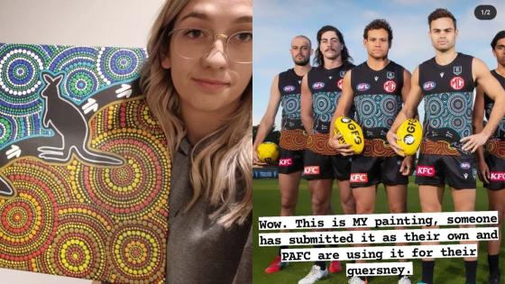 Port Adelaide Confirms Indigenous Round Guernsey Design Was Nicked From A First Nations Artist