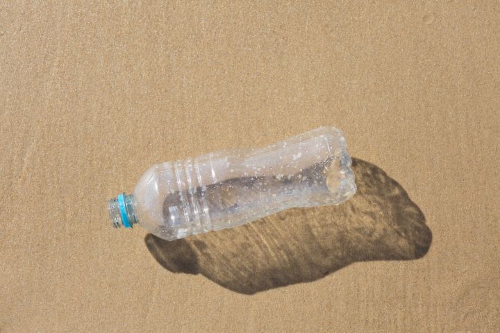 plastic water bottle australia beach