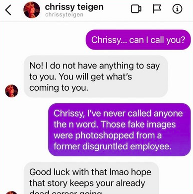 Chrissy Teigen DMs