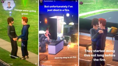 Happy Monday: Rhys Nicholson Made Himself On Sims But Then It Set Itself On Fkn Fire