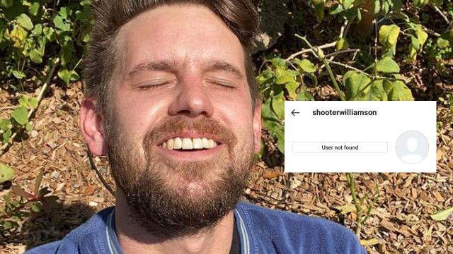 Alex Williamson’s Instagram With Almost 500k Followers Has Been Nuked & He Doesn’t Know Why