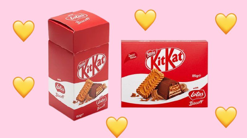 Biscoff Flavoured KitKats Have Officially Landed In Aus So I Can Have Both A Break & An Orgasm