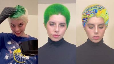 A TikToker Turned Her Entire Noggin Into A Green Screen & We’re Mad At How Well It Worked Out