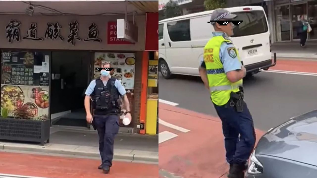 Sydney Police Were Filmed Parking In A Bus Zone So They Could Get A Pork Roll & How Fitting?