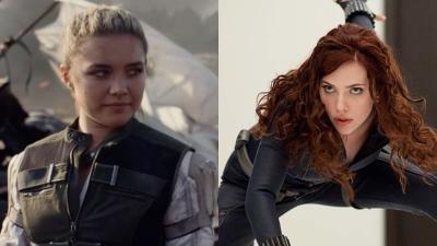 Florence Pugh Told Us Exactly How She Ruined Scarlett Johansson’s Iconic Black Widow Pose