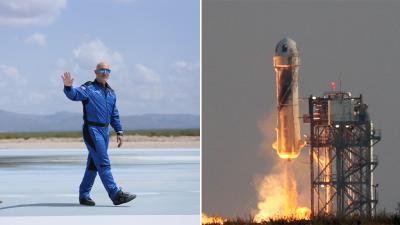The World’s Richest Man Jeff Bezos Flew To Space In A Rocket-Propelled Dildo & Came Back Alive